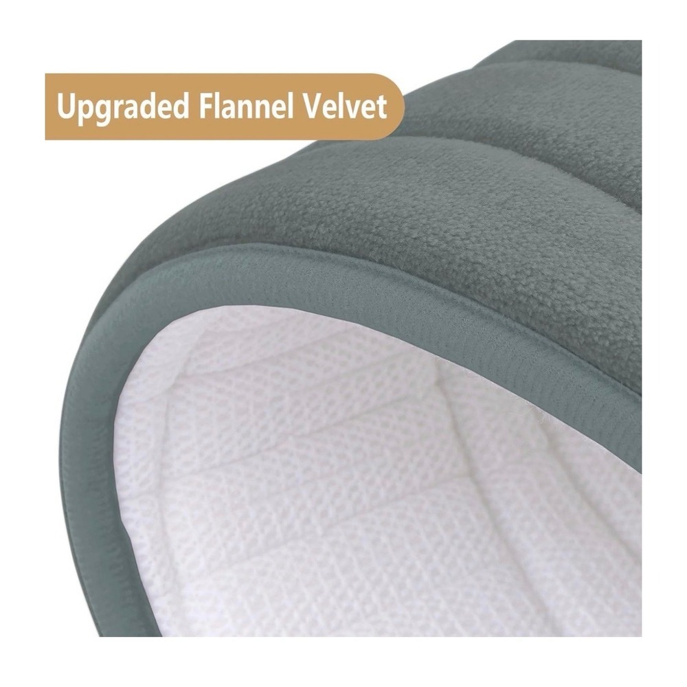 New Set of 2 Buganda Memory Foam Bath Mats – 17" x 47" – Extra Soft Grey - Picture 5 of 7